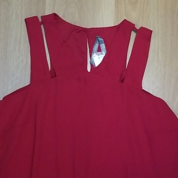 Penningtons red asymmetrical cutout dress 1X NWT - Picture 14 of 16
